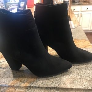 Black Faux Suede Bootie